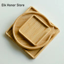 Axyaa Bamboo Tea Box Tray Knife Plate Breakfast Cake Flower Pot Holder