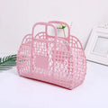 Axyaa Hollow Plastic Tote Basket: Spacious & Portable Beach, Travel, Shower, Home Essential