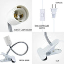 Axya 360° Flexible Desk Lamp Holder with Clip-On Base and On/Off Switch