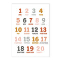 Axyaa Rainbow Alphabet Number Cartoon Canvas Wall Art for Baby Kids Room