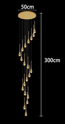 Axyaa Crystal Chandeliers LED Ceiling Lamp for Living Room