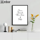 Nordic Kiss Love Wall Art Prints by Axyaa for Home Decor