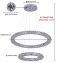Axyaa Crystal Luxury Pendant Lights with Remote Control - Smart Hanging Chandelier for Home