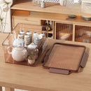 Axyaa Tea Set Organizer with Dustproof Cover - Large Capacity Storage Box