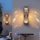 Axyaa Outdoor Black Crystal Wall Light: Waterproof LED Garden Decor for Balcony, Porch, Front Door
