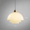 Axyaa Glass Pendant Chandelier, LED E27, Industrial Style for Kitchen Island and Living Room