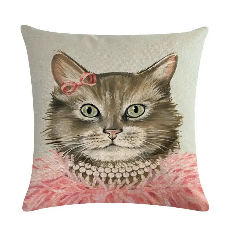 Axyaa Animal Body Pillow Case Linen Seat Cover for Home or Office Decor 45*45cm