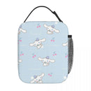 Axyaa Cinnamoroll Insulated Lunch Bag: Portable Thermal Cooler for Travel & Work.