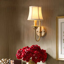 Rustic Copper Fabric Wall Lamp for Bathroom & Bedroom by Axyaa