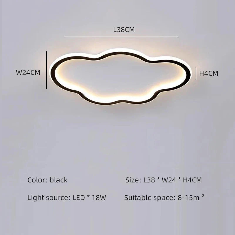 Axyaa Cloud LED Ceiling Light for Children's Room with Ultra-Thin Design