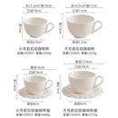 Axyaa Exquisite Ceramic Coffee Cups and Saucers Set - Kitchen Countertop Decoration