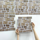 Axyaa Faux Stone Wall Panels: Self-adhesive Tile Stickers, Water & Mold Resistant
