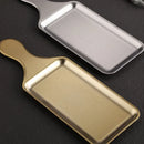 Axyaa Stainless Steel Rectangular Steak Tray for Western Food, BBQ, or Snacks, Korean Style