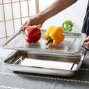 Axyaa Stainless Steel Food Storage Tray Strainer Plate for Kitchen Baking