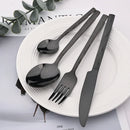 Axyaa Diamond Handle Cutlery Set - Stainless Steel Dinnerware Kit