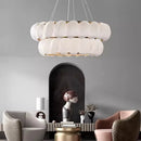 Axyaa Glass Leaf Chandelier: Custom LED Gold Luxury Pendant Light