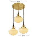Axyaa Milky White Glass LED Pendant Chandelier