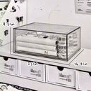 Acrylic Makeup Organizer Box by Axyaa: Multi-layer Clear Desk Storage for Cosmetics & Sundries