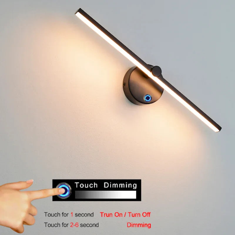 Axyaa Nordic LED Wall Lamp, 300° Rotation, 41CM Linear Vanity Light