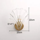 Axyaa Crystal Glass Shell Wall Lamp for Modern Minimalist Indoor Lighting