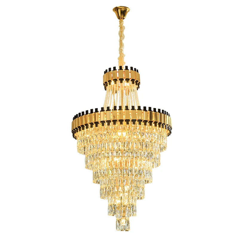 Axyaa Crystal Chandelier: Modern Light Luxury for Villas, Hotels, and Banquet Halls