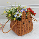 Axyaa Rattan Hand-Woven Storage Basket Brown