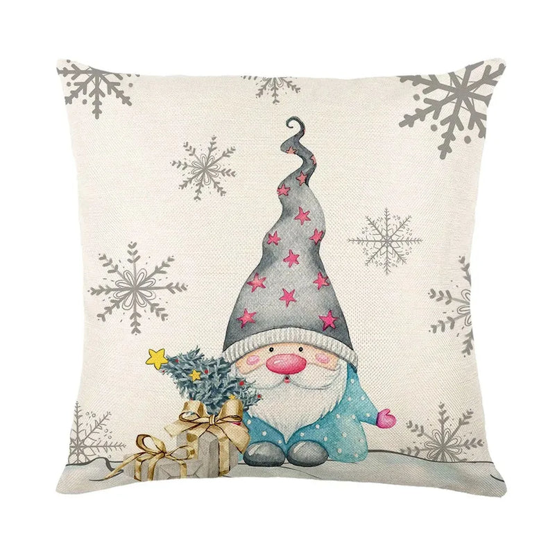 Merry Christmas Pillow Cover Set with Festive Prints - Axyaa