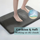 Axyaa Cozy Coral Fleece Bath Mat - Gray