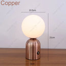 Axyaa Tricolored LED Ball-on-cylinder Rechargeable Lamp Touch Desk Light