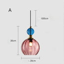Axyaa Colorful Glass Pendant Lamp LED Chandelier for Restaurant, Bar, Bedroom