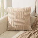 Axyaa Plaid Velvet Cushion Cover for Home and Car - Soft Square Pillowcase