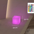 Axyaa RGB Cubic Table Lamp: 16 Colors Dimmable for Bedroom, Living Room, Patio & Party.