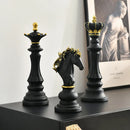 Axya Resin Chess Horse King Queen Statue - Home Decor Ornament