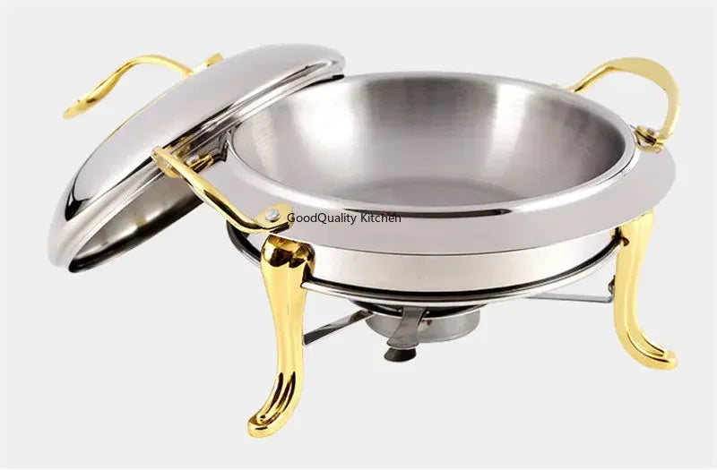 Axya Stainless Steel Alcohol Pot Dry Gold Small Hotpot Wedding Chafing Dish