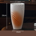 Axyaa Ceramic Vase Plant Pot Floral Vases Room Decor Aesthetic Ornaments