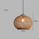 Axyaa Bamboo Rattan Chandelier Pendant Lights LED