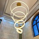 Axyaa Nordic Home Decoration Stair Chandelier Living Bedroom Dining Pendant Ceiling Light