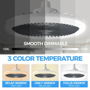 Axyaa Tunable White Ceiling Fan 3 Speed 3color Ceiling Lamp for Study Room Bedroom
