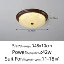 Axyaa Modern Walnut Crystal LED Ceiling Chandelier for Home Decor Lighting