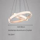 Axyaa Luxury Acrylic LED Pendant Chandelier for Modern Home Decor Lighting