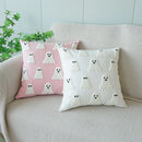Axyaa Halloween Ghost Pillowcase 45x45cm - Canvas Sofa Decor Cover