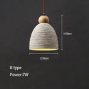 Axyaa Japanese Design Yellow Travertine Pendant Lights for Wabi-Sabi Style Bedroom