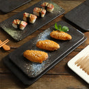 Axyaa Ceramic Sushi BBQ Plate: Japanese Style Rectangular Flat Plate for Restaurant