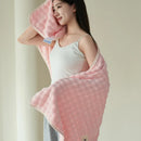 Axyaa Coral Fleece Bath Towel - Large Size, Unisex, Korean Style