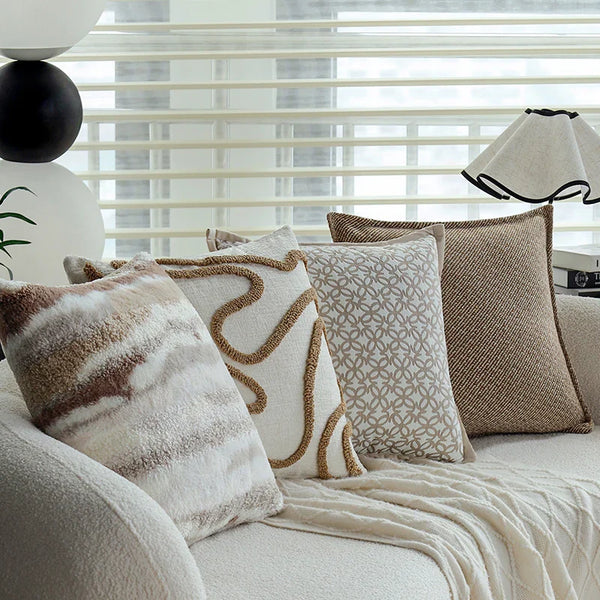 Axyaa Gradient Faux Rabbit Fur Cushion Cover 45x45cm, Super Soft for Home Sofa Decor