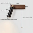 Axyaa Wabi Sabi Black Travertine Stone LED Wall Lamp Hose Adjustable Arandela