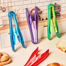 Axyaa Food Tongs Set for Baking and Serving - 3Pcs Plastic Kitchen Clips