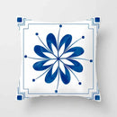 Blue Pattern Cushion Cover 45*45cm Pillowcase for Bedroom Sofa Home Decor by Axyaa