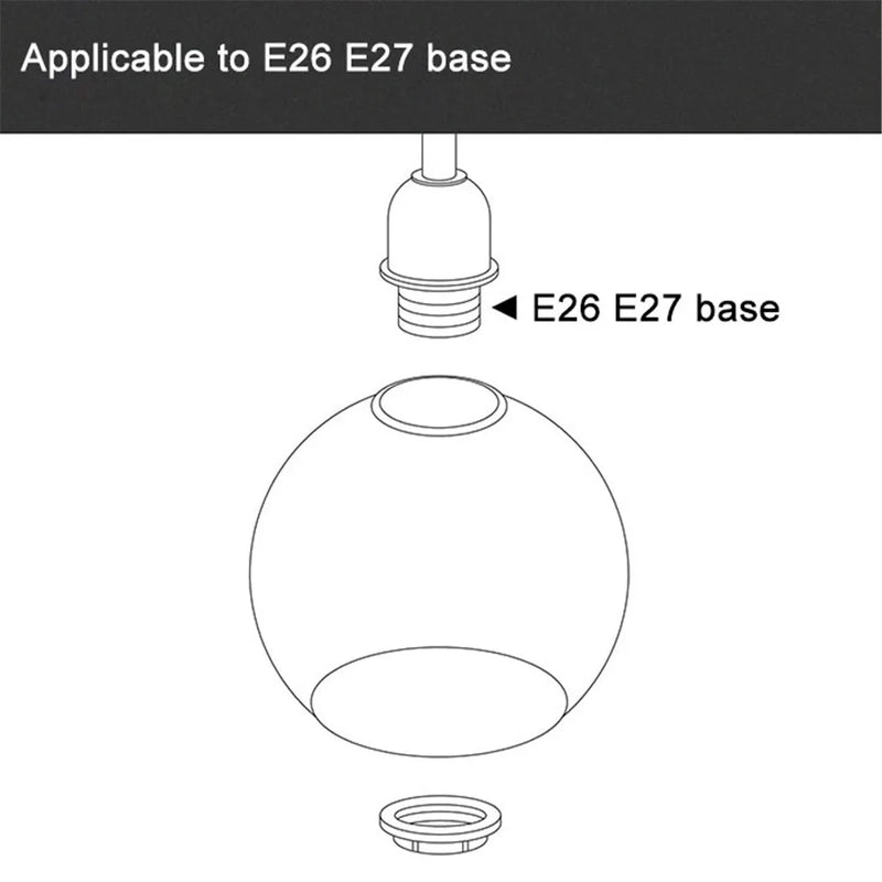 Axyaa Soft White Glass Globe Lampshade for Wall Sconce