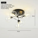 Axyaa Glass Ball LED Ceiling Light - Nordic Modern Living Room Bedroom Lighting